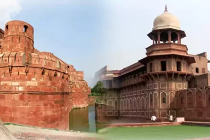Agra Fort was tilted 60 degrees to prevent elephants